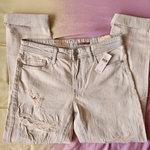 Anthropologie Slim Boyfriend Tan/Sand Colored Denim Jeans
